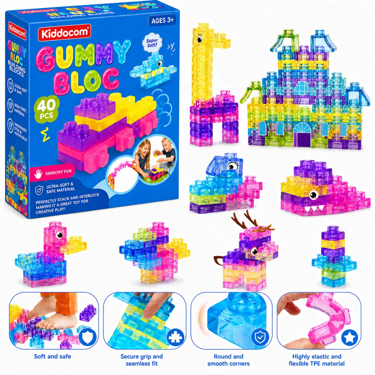 Gummy Blocs 40pcs 🧩